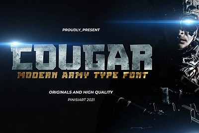 COUGAR – Modern Military Font gaming font modern font sport font