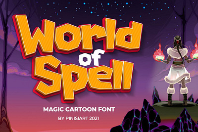 World of Spell – Cartoon Font cartoon font comic font gaming font modern font