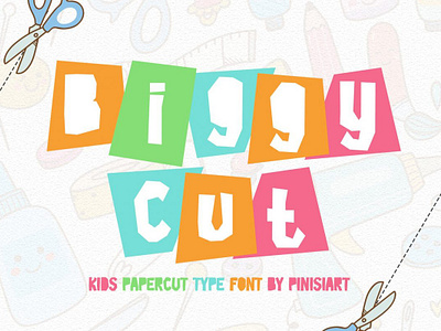 Biggy Cut – Kids Font cartoon font cute font kids font modern font