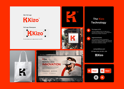 Kizo Brand Identity brand brand identity branding buy logo create logo design illustration k logo kizo logo logo designer logo type professional logo tech logo technology