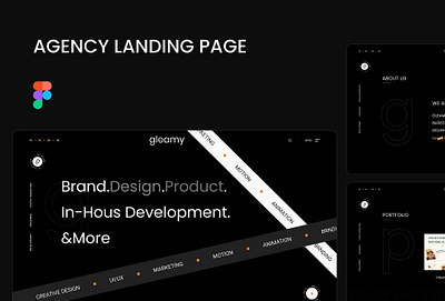 Agency Landing Page agency website figma landing page portfolio uiux web design website