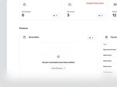 App for taxpayers - business and individual / Empty state b2b b2c dashboard empty state finances history minimal payments table taxes taxpayer web web app