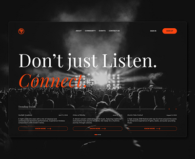 Phoenix - Concert Finder Website art branding concert connect culture free free ticket graphic design illustration landing page logo modern design music song ui user interface uxui