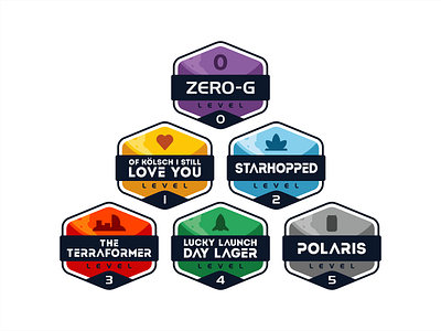 Starbase Badges badges branding city craft beer design graphic design hops icon icon set illustration ipa love mars planet rocket space stars travel vector zero g