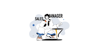 Sales Manager 2D Animation 2d animation business business communication business management flat illustration man marketing motion product management sales sales manager sales planning sales report sales strategy sales team smm social media social network