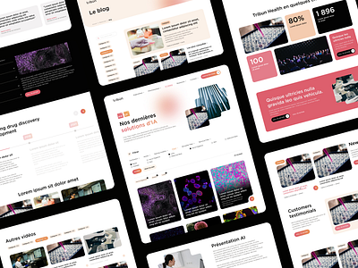 New website components for Tribun Health branding design graphic design illustration ui ux website