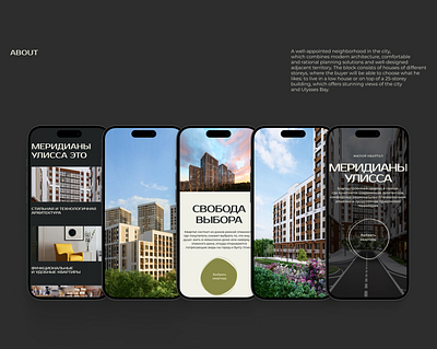 Stylish website for residential complex mobile design architecture branding design development graphic design real estate ui ui design ux ux design web web design web studio website