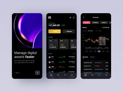 Crypto App banking charts crypto app cryptocurrency fintech mobile app ui ui design ux ux design web3