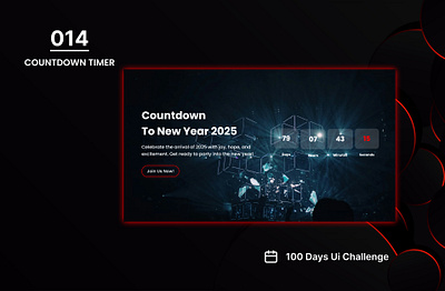 DAY-014 COUNTDOWN TIMER 100 days ui 100days 100daysofui countdown countdown timer daily ui challenge event count down timer landing page timer ui user interface website