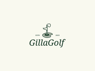 GillaGolf | Golf Logo branding gilagolf golf golf logo graphic design logo logo design 2024 minimal logo retro golf logo retro logo retro vintage usa vintage golf logo