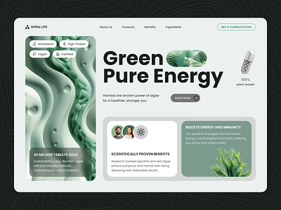 Pharmacy Web Site — Spira Life design eco pharmacy pills ui uiux ux web web design website