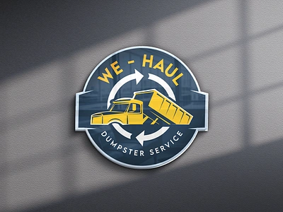 WE-HAUL - Logo Design advertising blue car colors design gloves graphic graphic design gray hat logo logo design print white yellow