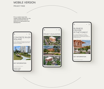 Minimalistic website for architectural bureau mobile design architecture branding design development graphic design real estate ui ui design ux ux design web web design web studio website