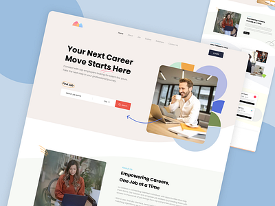 Find Career - Landing Page career dribbble find job job search landing page landing page producy design teqnoman designs uiux design web design web page