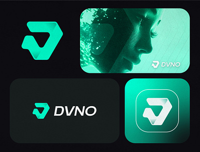 DVNO Logo Concept abstract ai branding d logo dv logo dvn logo dvno dynamic fitness flat fold folding gradient lettermark minimal modern monogram retro future v logo video