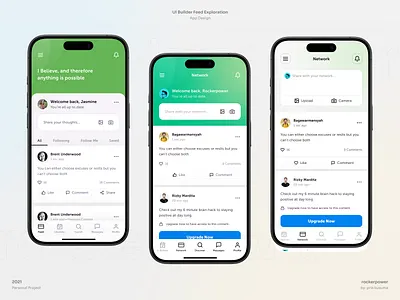 Exploration Growing Skill Application Rebound profile ui ui design user experience user interface