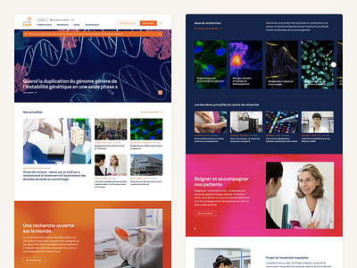 Institut Curie (pitch) - Homepage health ui website