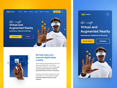 Virtual Reality VR Digital Marketing Agency page design illustration ui uidesign web web design web designer webdesign website design