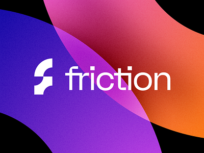 Friction Logo abstract branding geometric lettermark logo mark typography