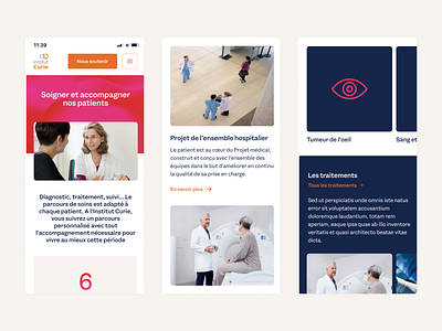 Institut Curie (pitch) - Hub care mobile health mobile ui website