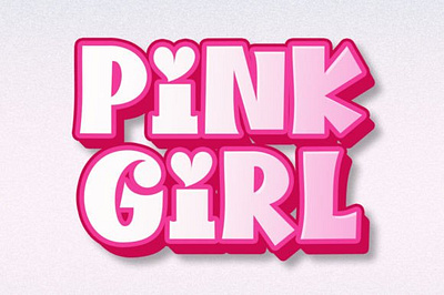 Pink Girl Font 3d animation app branding design graphic design illustration logo motion graphics typography ui ux vector