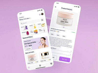 Hello Creatives, Here is Cosmetics App UI. android app apple cosmetics cosmetics ui mobile app product design ui ux