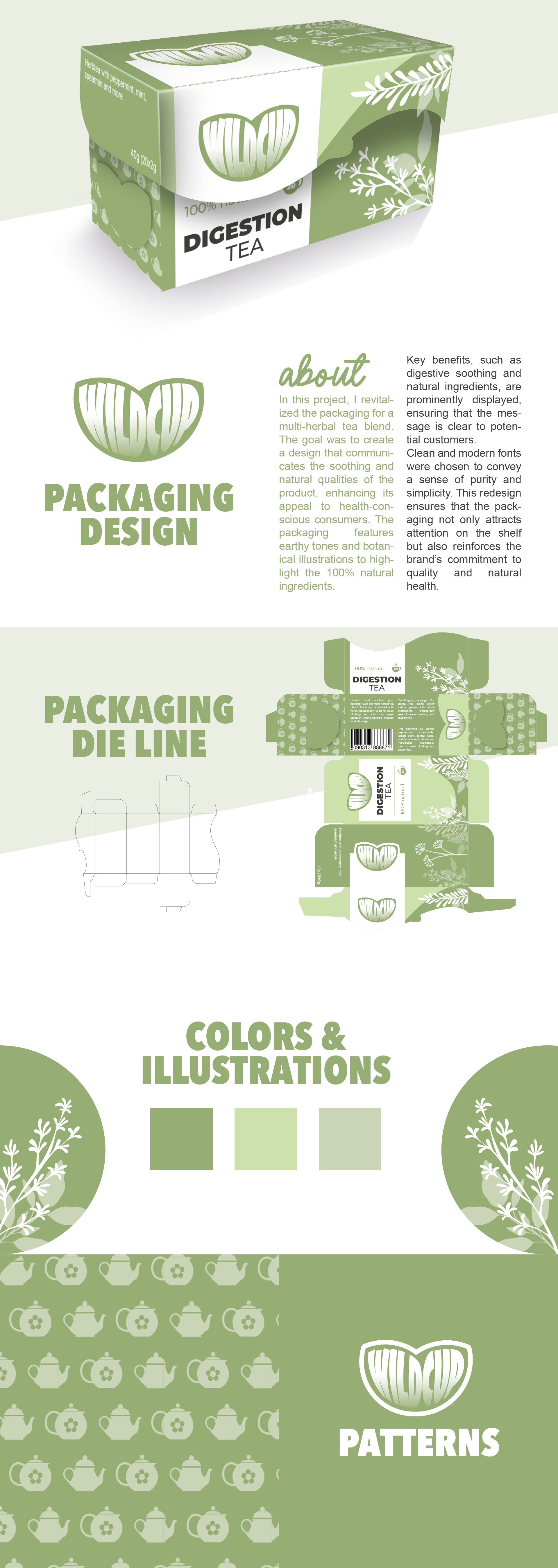 Wildcup | tea packaging box design brand branding designer graphic design logo nature packaging packaging design packaging designer tea packaging