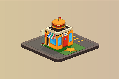 HAMBURGUER STATION 3d animation branding conceptart gameart games graphic design ui