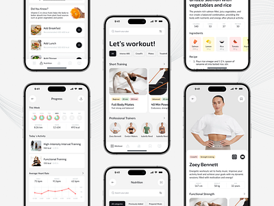 FlexFlow - Fitness Tracker Mobile App activity app exercise fitness fitness app fitness mobile fitness tracker gym gym app health data health tracker healthy mobile app motivation progress sport app tracker virtual trainer workout