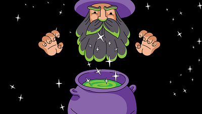 It’s not magic, it’s software! 2danimation advertising animation character hat illustration magic magician motion motiongraphics muti potions rabbit storyboard technology wand wizard