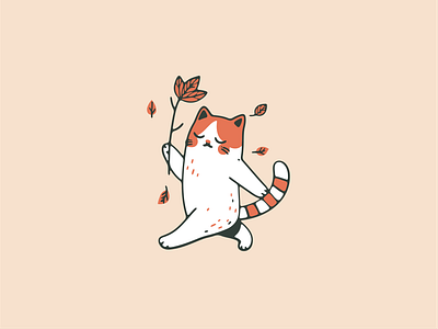 Autumn themed Kitty autumn graphic design kitty