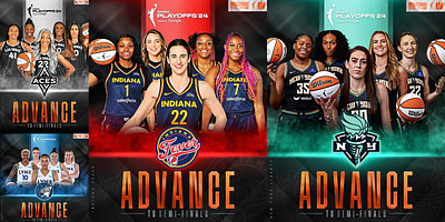 WNBA Playoffs - Advance adobe photoshop basketball creative design graphic design photoshop playoffs social media typography wnba