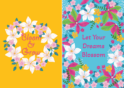 Tropical Positivity alexina phlox alexina thielemans card design digital art floral flowers girly illustration good vibes greeting card illustration positivity quotes typography women who draw