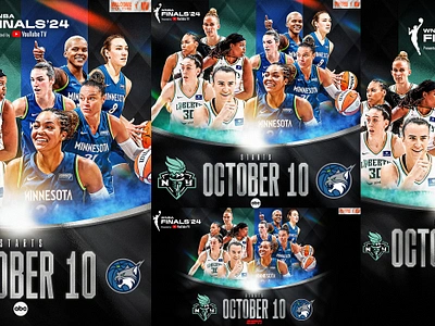 WNBA Finals Matchup adobe photoshop basketball creative design graphic design photoshop playoffs typography wnba wnba finals