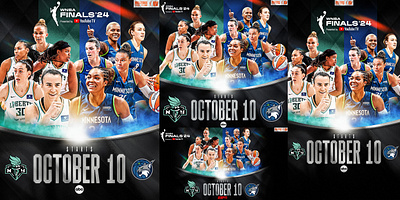 WNBA Finals Matchup adobe photoshop basketball creative design graphic design photoshop playoffs typography wnba wnba finals