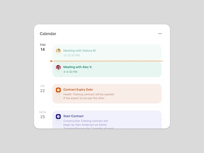 Calendar Component app availabilites availabilities calendar clean components design system desktop application timeline ui user interface ux