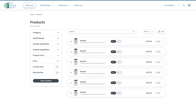 List view ui