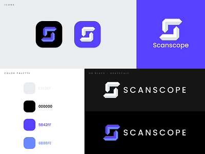 Scanscope Logo Design (Letter S Logo Design) branding freelogo graphic design logo logodesign logodesigns logoicon portfolio presentation presentation design scanscope