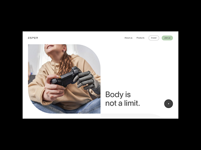 Esper Bionics — Redesign concept branding concept design grid layout minimalist redesign white