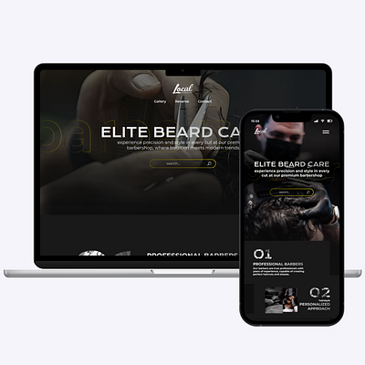 Design Barber shop web site ui ux uxui webdesign