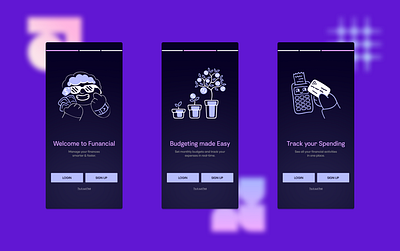 Onboarding Screen design ui ux