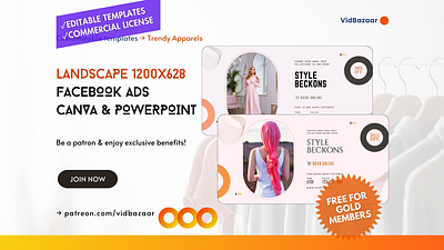 1200x628 Canva PowerPoint Ads for Trendy Apparels advertising animation branding canva facebook ads powerpoint video ads