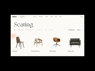 Muuto — Redesign concept branding concept design furniture grid layout minimalist muuto redesign white