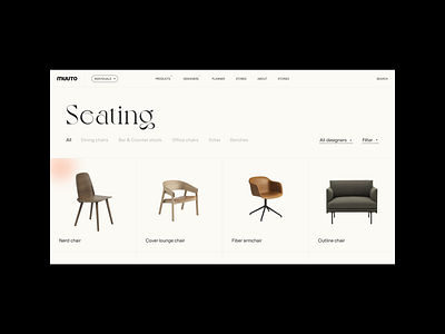 Muuto — Redesign concept branding concept design furniture grid layout minimalist muuto redesign white