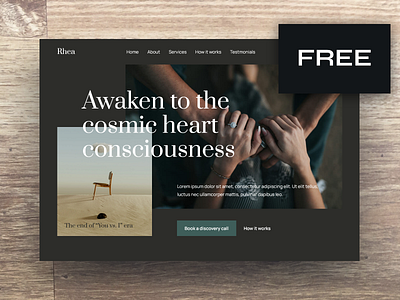 Freebie - One Page Elementor Template awakening community concept consciousness creative design free template freebie heart hero image holistic health landing lightworker meditation new age people religion spiritual growth spirituality website