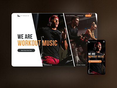 FitRadio Web Design & Development development fitness mobile responsive music ui design ux design web design