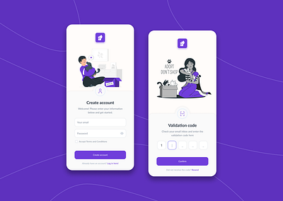 Pet Adoption App Design Figma app design app ui app ui ux branding design figma graphic design illustration illustrator landing page logo prototype ui ui design ui ux web app web design web ui webapp