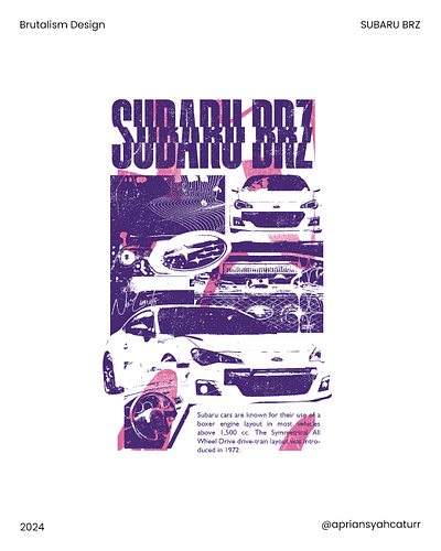 Subaru BRZ in Futuristic Frame Design branding car design futuristic graphic design illustration subaru vector