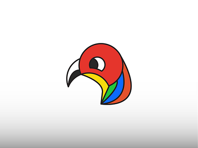 Macaw Logo | Minimal | Colorful branding graphic design logo vector