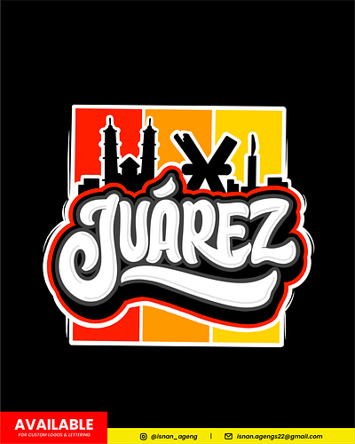 Simple lettering logo for Juarez city hand drawn juarez juarez logo lettering lettering logo logotype typography